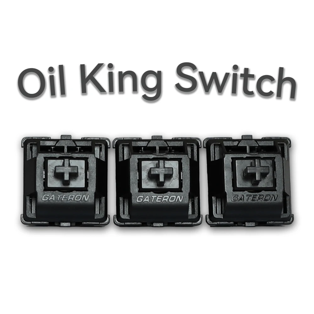Haste Linear do Interruptor 5pin Rgb 65g mx Pom do Rei do Óleo de Gateron para o Teclado Mecânico 60m Preto Chapeado Mola Longa Pré-lubrificado