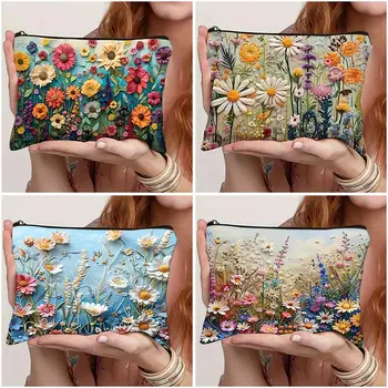 Borsa per cosmetici stampata su entrambi i lati in stile Boho Vintage, borsa da viaggio per articoli da toeletta da donna, borsa per il trucco di grande capacità, borse portaoggetti, regali