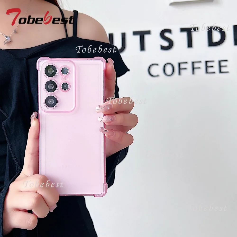 Candy Color Matte Silicone Soft Case with Shockproof Transparent Back Cover