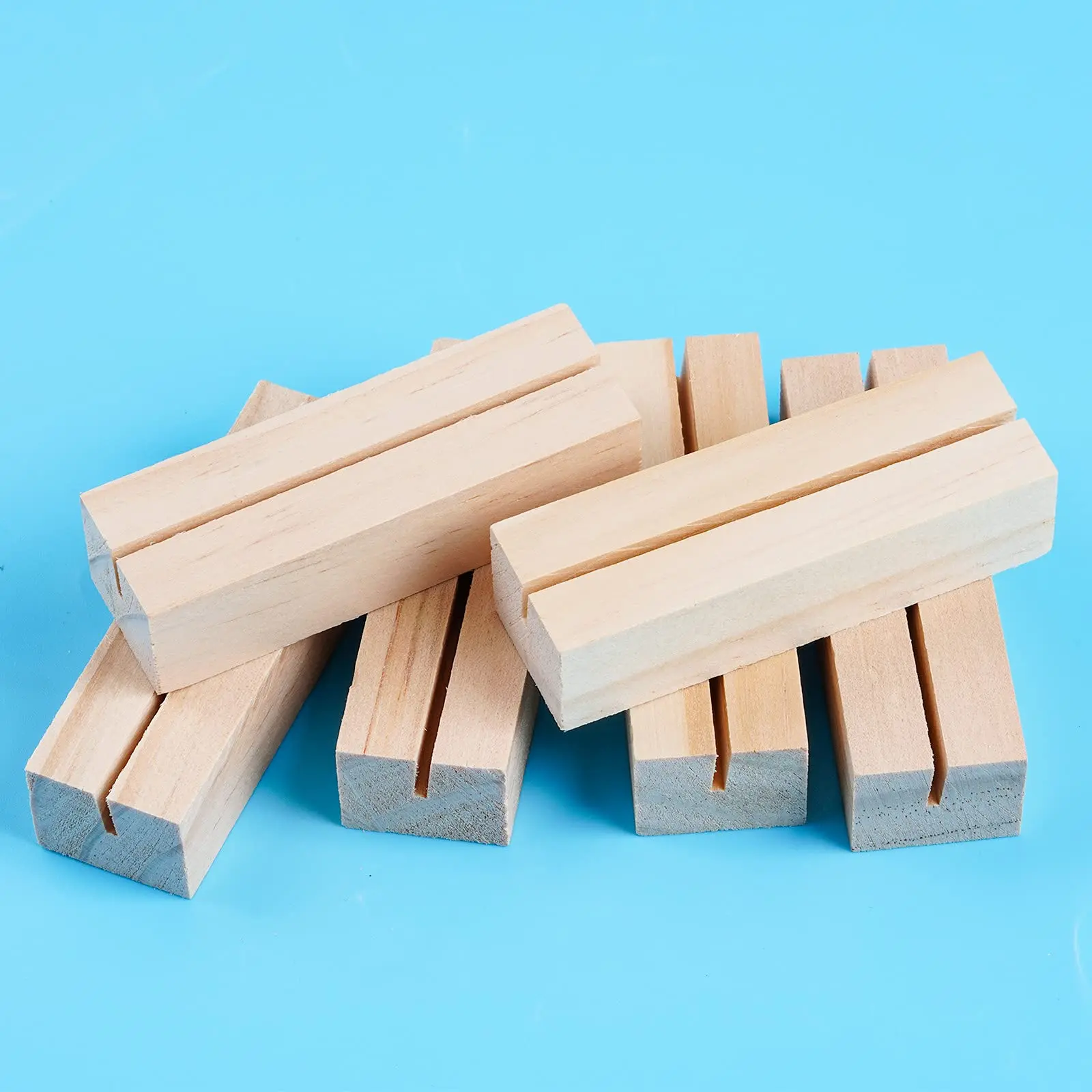 Place Card Holder, Photo & Picture Stand Card Holder Wooden Stands for Display, Party Poster Paper Wedding Table Number Holders