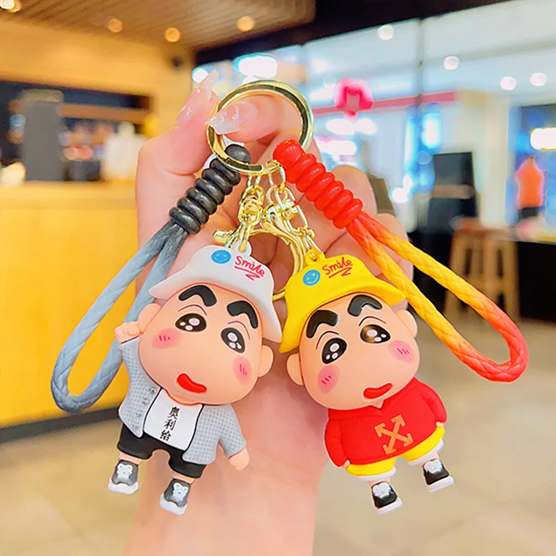 

Cartoon Crayon Shin-chan Backpack Pendant Wholesale Keychain Doll Couple Small Gifts Ornaments Car Key Ring