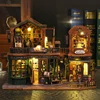 DIY Wooden Miniature Model Kit Twilight Book City Casa Doll Houses 3D Puzzle Dollhouse With Furniture for Friends Christmas Gift 1