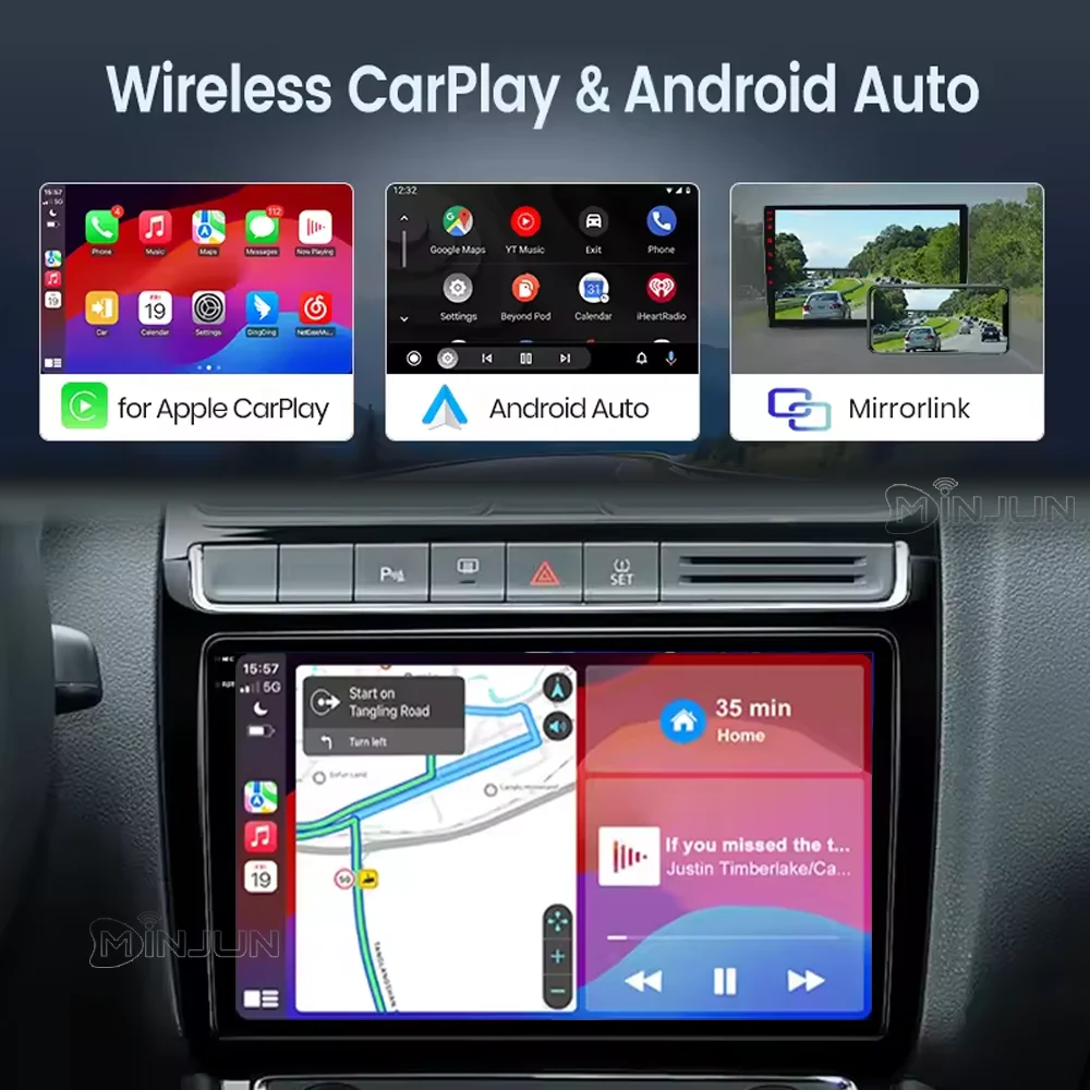 Radio para Auto Android 16 para VW Polo 6R 2008-2020, Navegación GPS, Qualcomm 8 Núcleos, 360 ° Cámara Panorámica Inalámbrica CarPlay para Auto 2