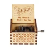 Antique Wooden Music Box - Perfect Gift for Kids Carved Hand Crank For Winnie the Pooh Theme Music 5