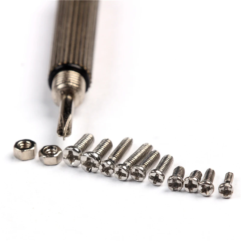 1000Pcs/lot M1-M1.6 Stainless Steel Screws +1PC Screwdriver Micro Mobile Phone Glasses Screws And Nuts Boxed DIY