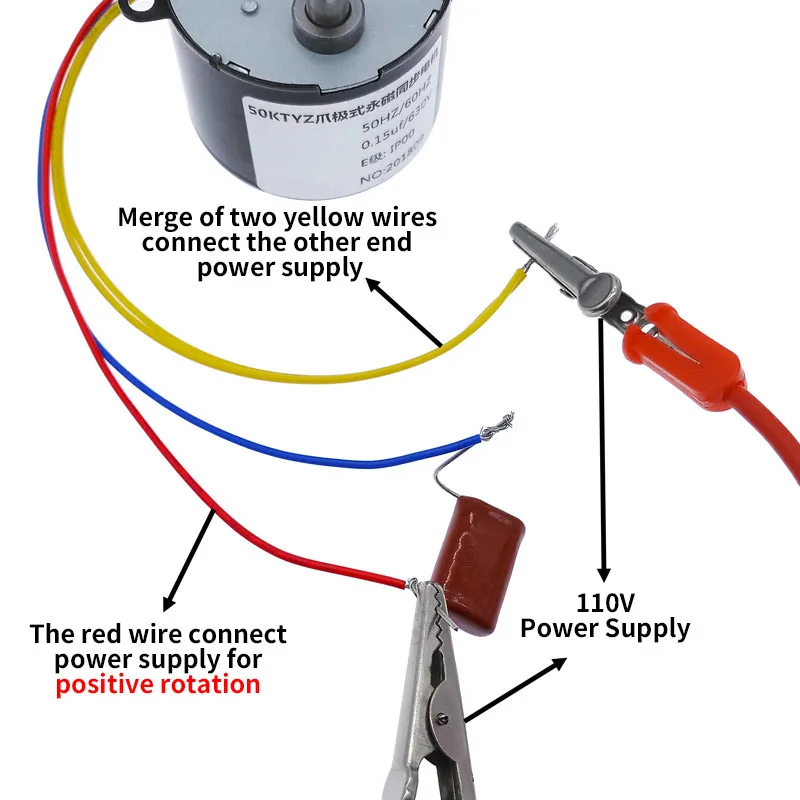 Description Picture 5 of item50KTYZ AC 110V/120V/127V Permanent Magnet Synchronous Motor 6W Speed Reducer Motors Controllable Positive And Negative Inversion