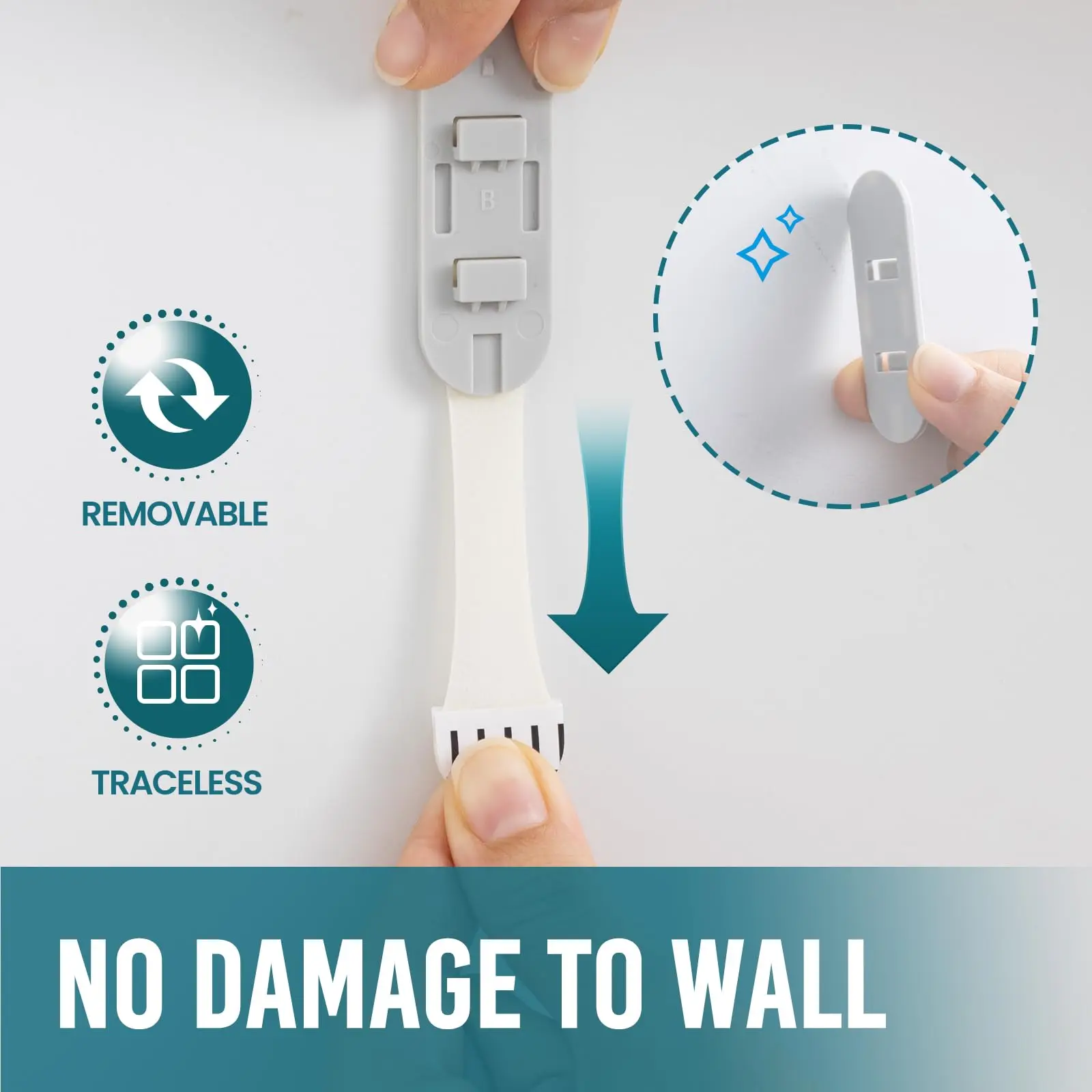 TAILI Hanging Wall Hooks with Adhesive Strips Utility Hooks for Home Storage 4 Hooks and 6 Strips Included, Damage Free for Wall 5
