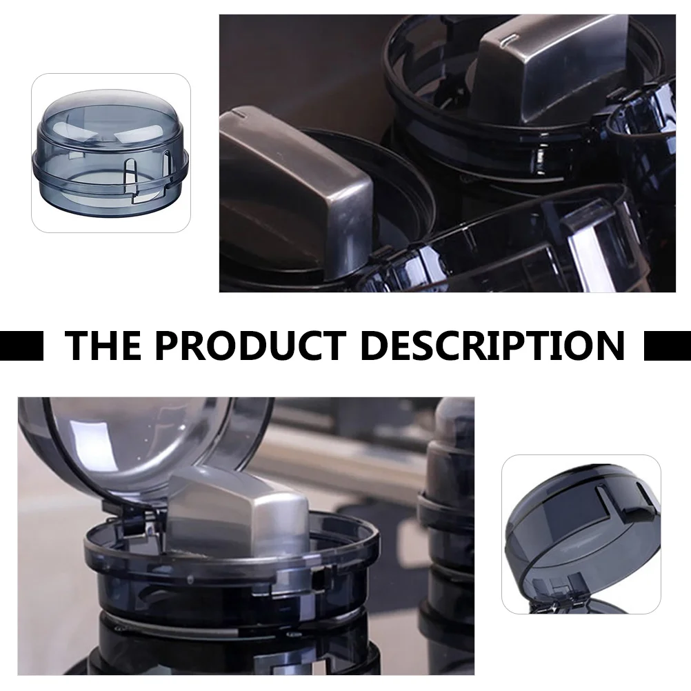 6 Pcs Switch Cover Gas Shield Protection Lock Cookware Shield Protection Lock Stove Plastic Knob Covers Cooker Child Windproof stove protector cover