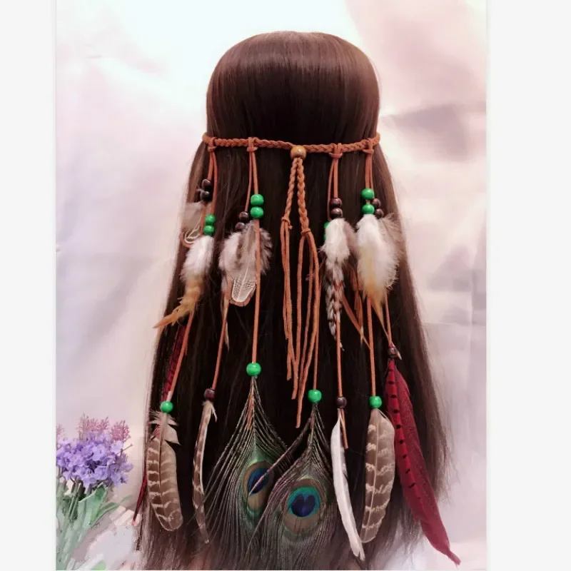 

Головная повязка в виде пера в индийском стиле, аксессуары для творческих подарков, украшение