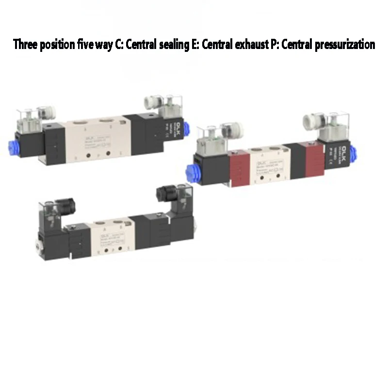 

High Quality 4V130 4V230C-08 4V330C-10 3-Position 5-Way Pneumatic Solenoid Valve 5/3Way Double Electronic Control Closed Center