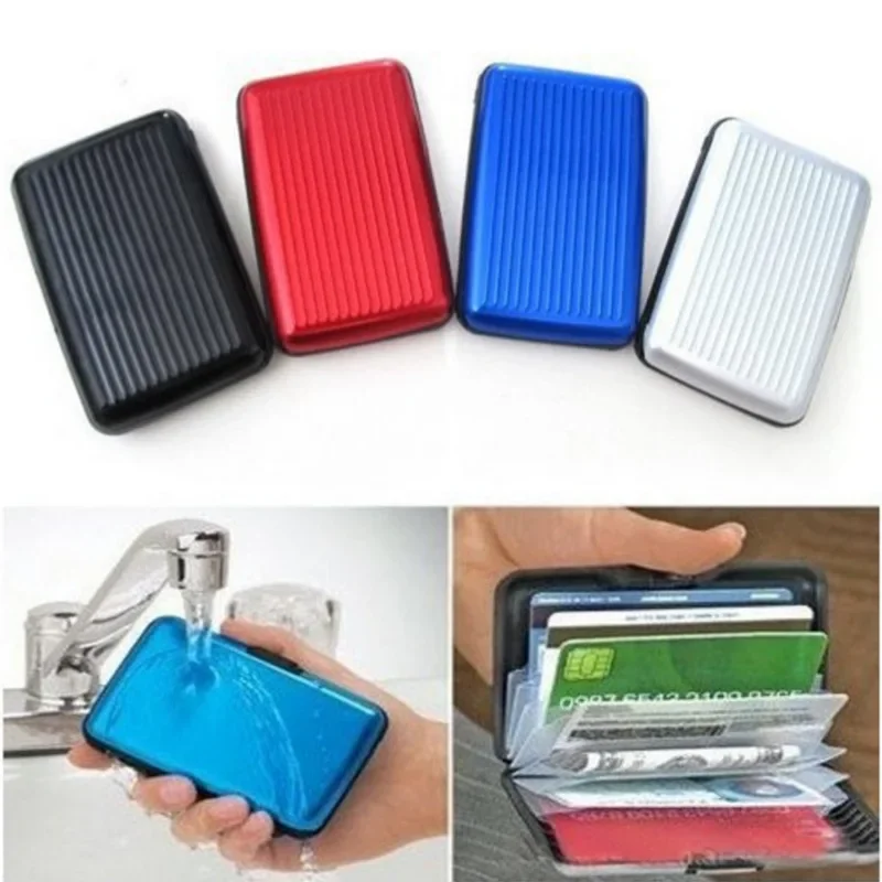 Sleek Metal Credit Card Wallet Holder - Identity Theft Protection