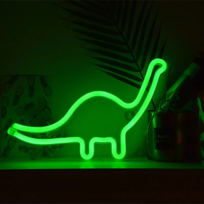 

3D Dinosaur LED Night Lights Cartoon Unicorn Flamingo Ice LED Table Lamp For Kids Bedroom Decor New Year Gift Indoor Lighting