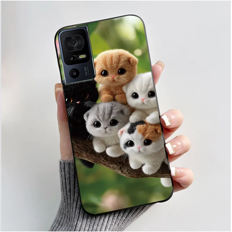 Luxury Cute Cartoon Black Soft Silicone Protective Phone Case