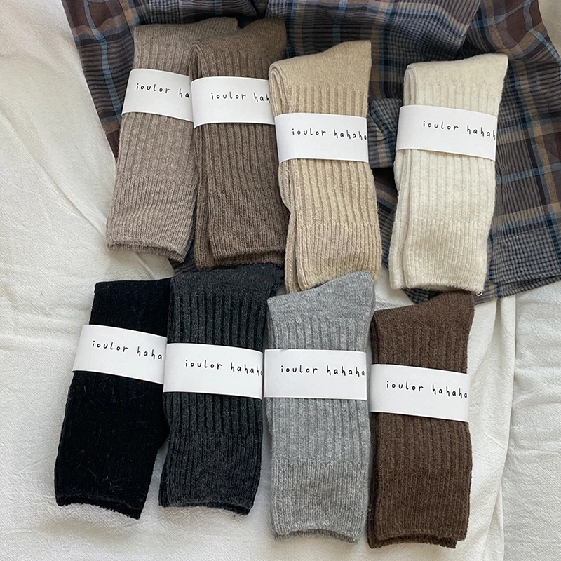 

Wool Cashmere Thermal Long Sock For Women Homewear Sleeping Thicken Warm Crew Socks Women Socks Autumn Winter Socks