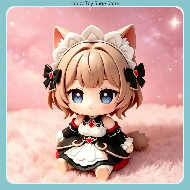 Sitting Pose Cat Sandrone 8cm Cute Anime Figure Statue - Desktop Decoration Ornament Toy Gift