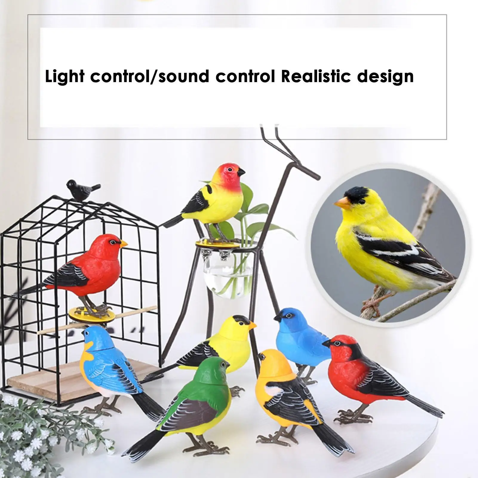 Simulation Vogel Spielzeug Realistische Tier Elektrische Vögel Spielzeug Outdoor Dekorationen Licht &Amp; Sprachsteuerung Baum Ornamente Outdoor S4A56Da7F7A5D4B54Be7A4E55347Fc251F
