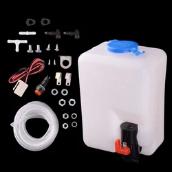 12V 1.8L Universal Car Auto SUV Windshield Washer Reservoir Pump Bottle Hose Jets Set