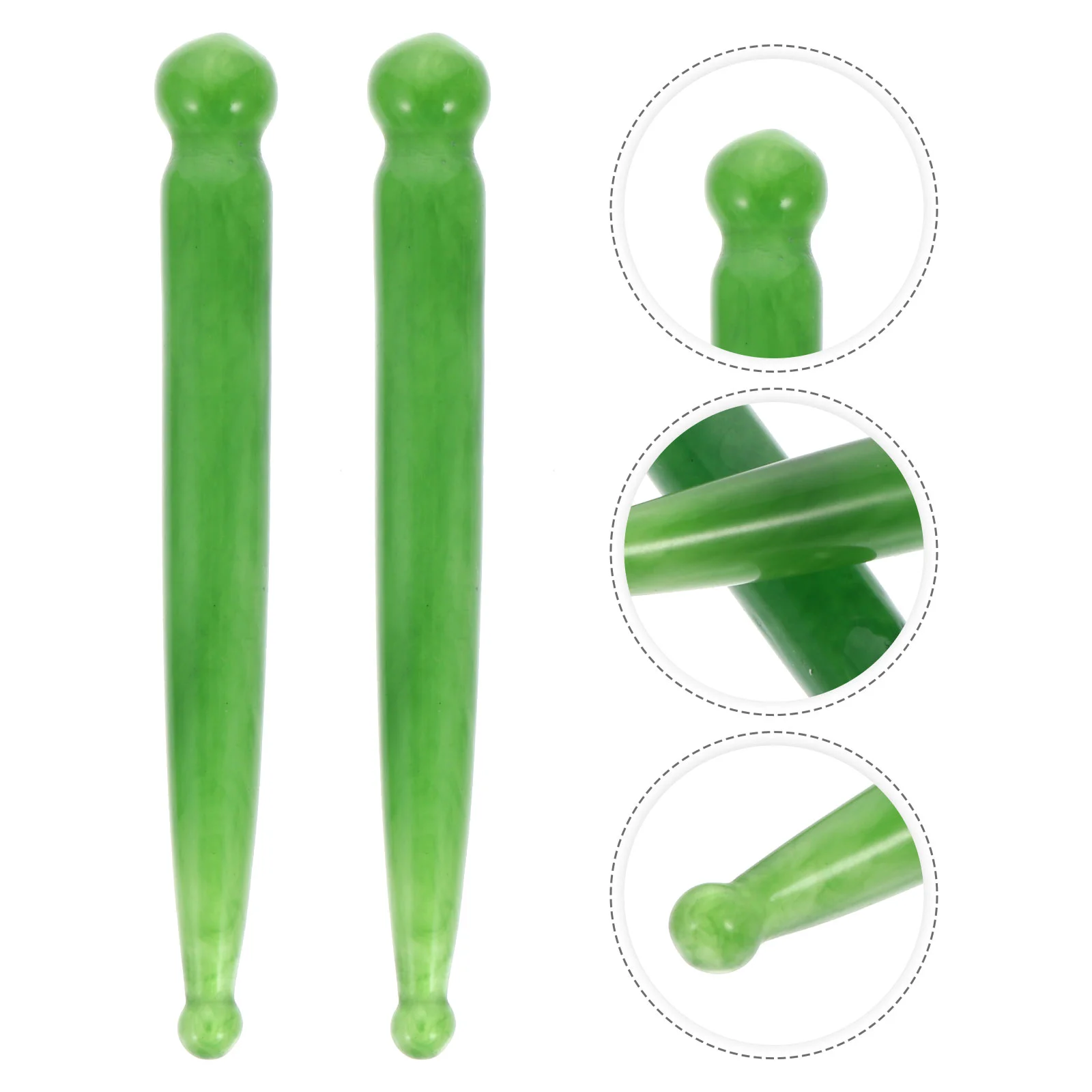 

2 Pcs Handheld Neck Massager Massaging Scraping Board Beeswax Acupuncture Pen