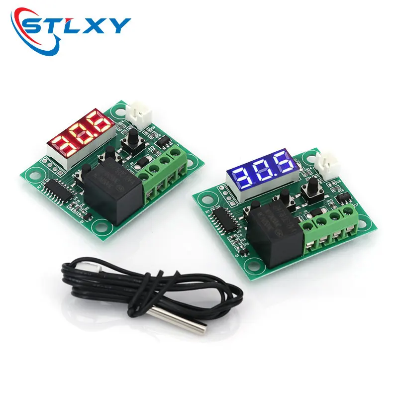 Digital Temperature Controller with Sensor and Relay Switch, -50 to 110°C, DC 5V-12V