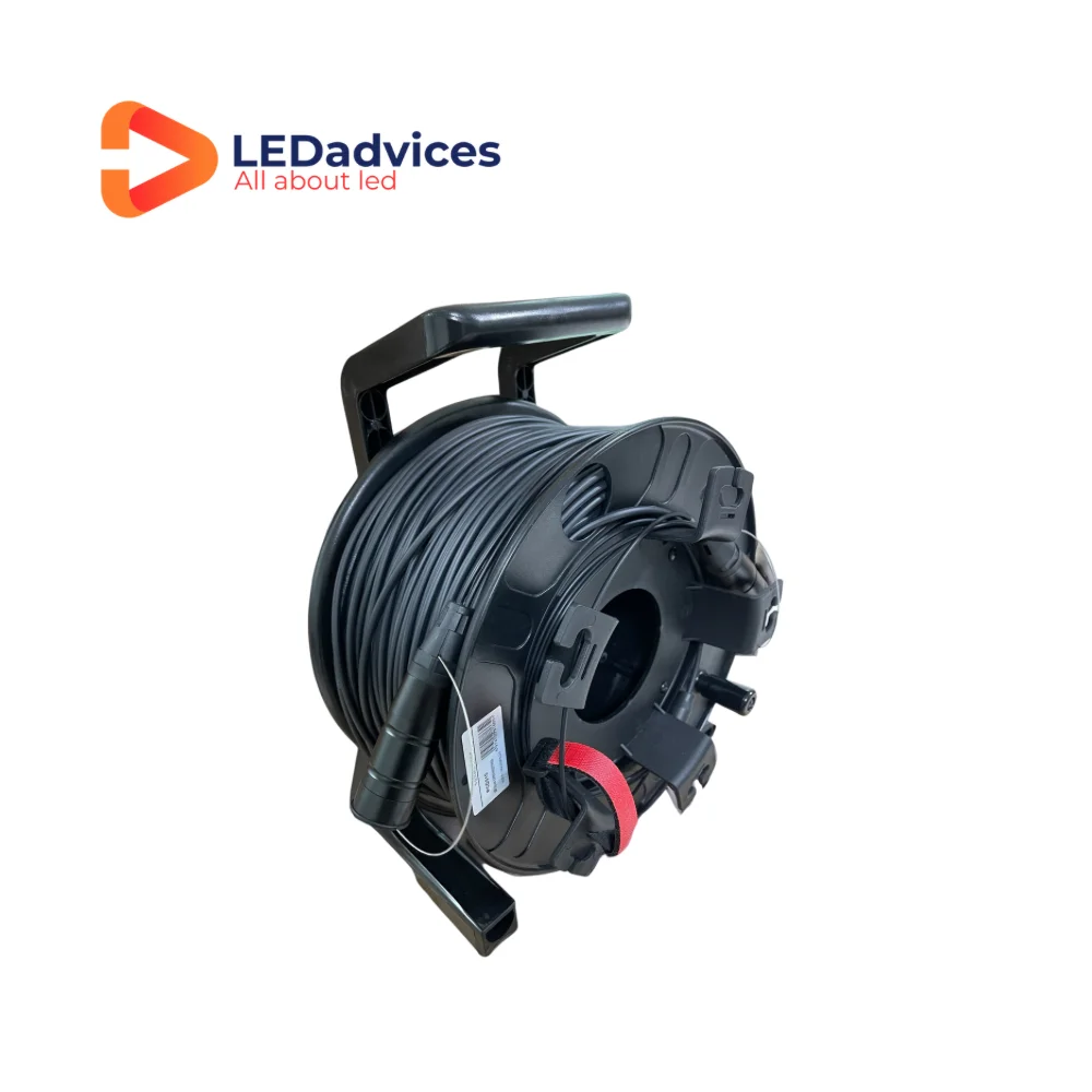Core 4/6/8/12 200m LC-LC Armored Fiber Cables For LED Screens 10 Gigabits Wire Roulette TPU Jacket Rental Event Display