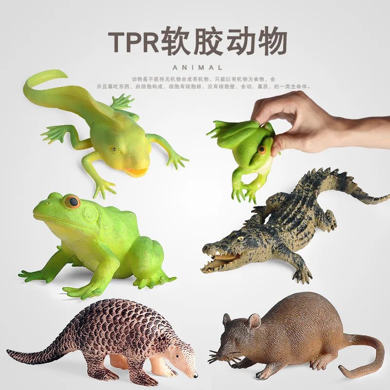 Squishy Stress Relief Squeeze Toy Emulational Wild Animal Model Crocodile Frog Pangolin Mouse Tadpole Snake Lizard Gecko Snake