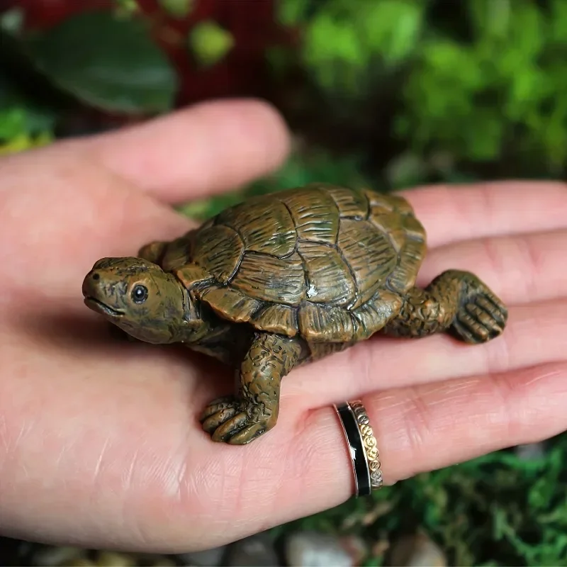 Fish Tank Ornaments Charming Sea Turtle Resin Statue for Aquariums Fairy Gardens