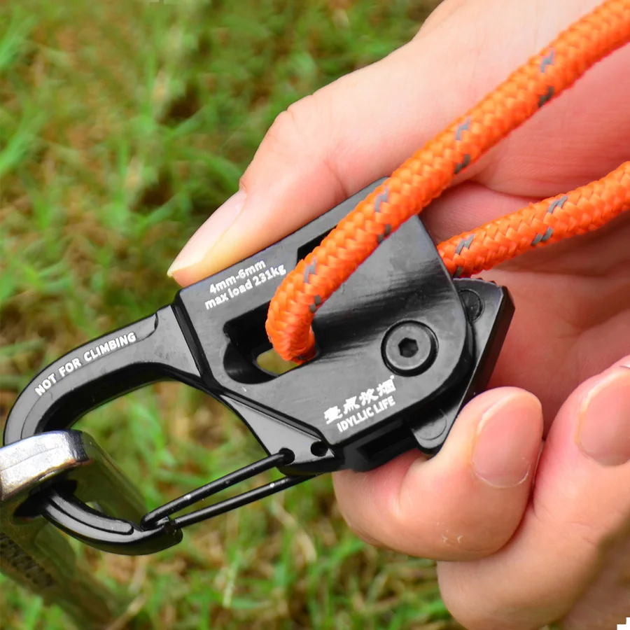 Robuster Zeltseilspanner aus Aluminiumlegierung – langlebiger, rostfreier, leichter Kabelversteller für sicheres Camping, Wandern und Outdoor – Detail 9