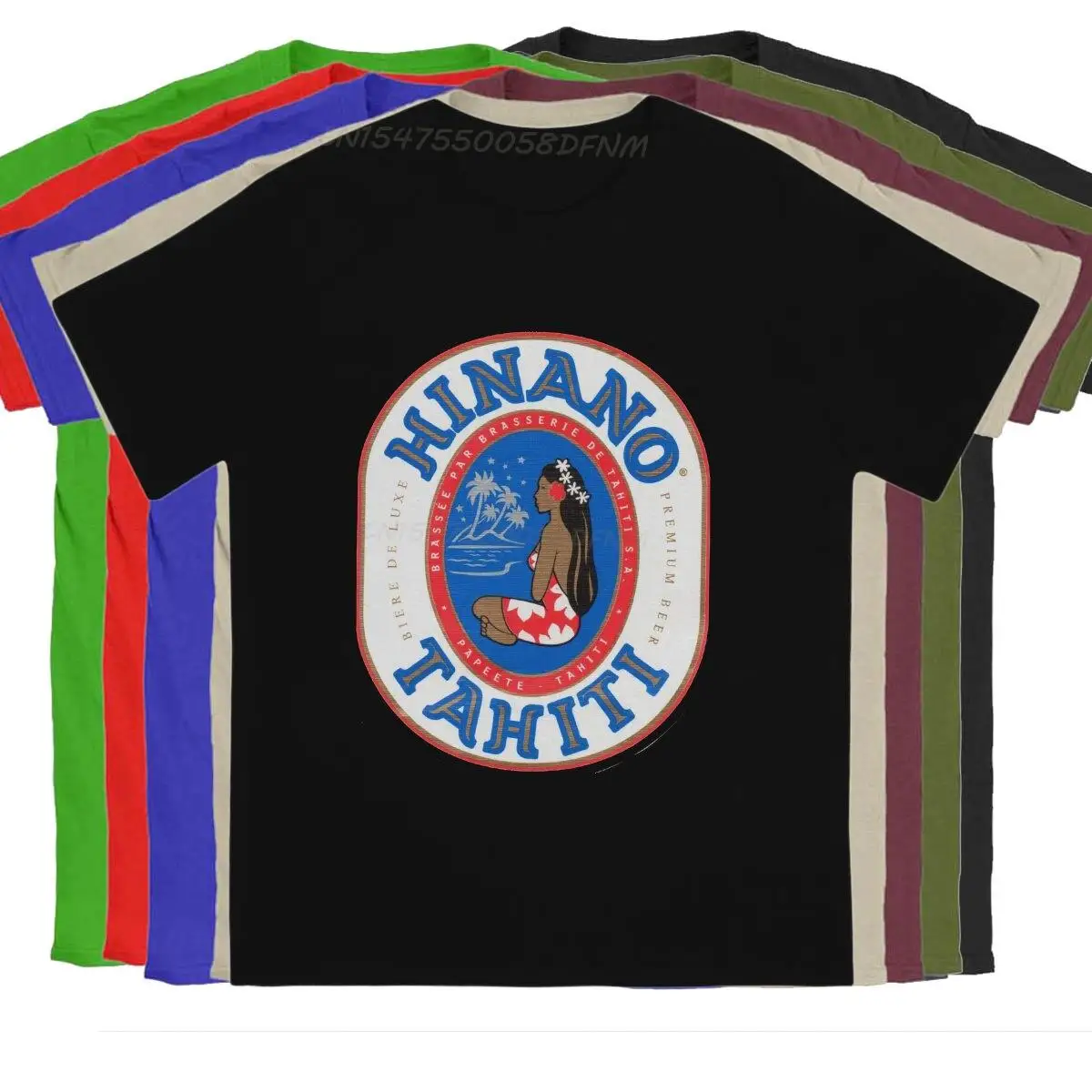 

Hinano Tahiti Beach Leisurely Newest T Shirt for Men Beach Camisas Pure Cotton T-shirts Custom Christmas Gifts Tops