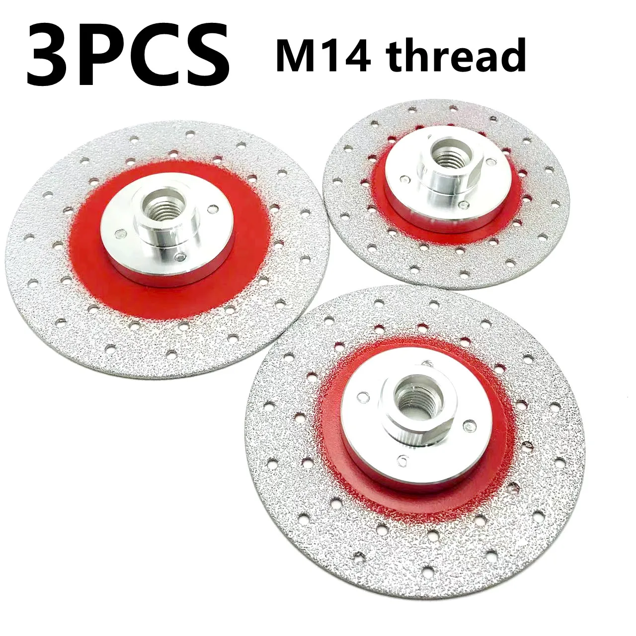 M14 Electroplated Diamond Cutting Disc Wheel Both Sides Galvanized Grinding Saw Blade For Marble Granite Ceramic Tile - 1420 - View #2