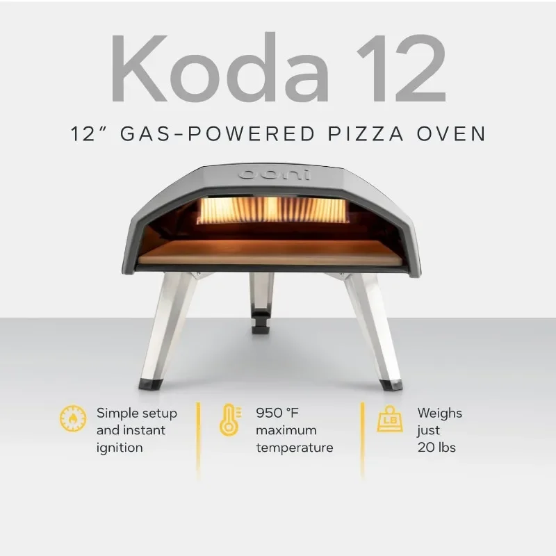 Ooni Koda 12 Gas Pizza Oven – 28mbar Propane Outdoor Pizza Oven, Portable Pizza Oven For Fire and Stonebaked 12 Inch Pizzas 3