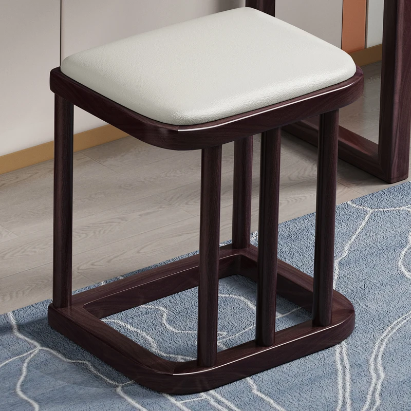 

Wood Soft Bag Bedroom Dresser Chair Multi-Functional Dining Vanity Seating Stable and Comfortable Living Room Furnituren