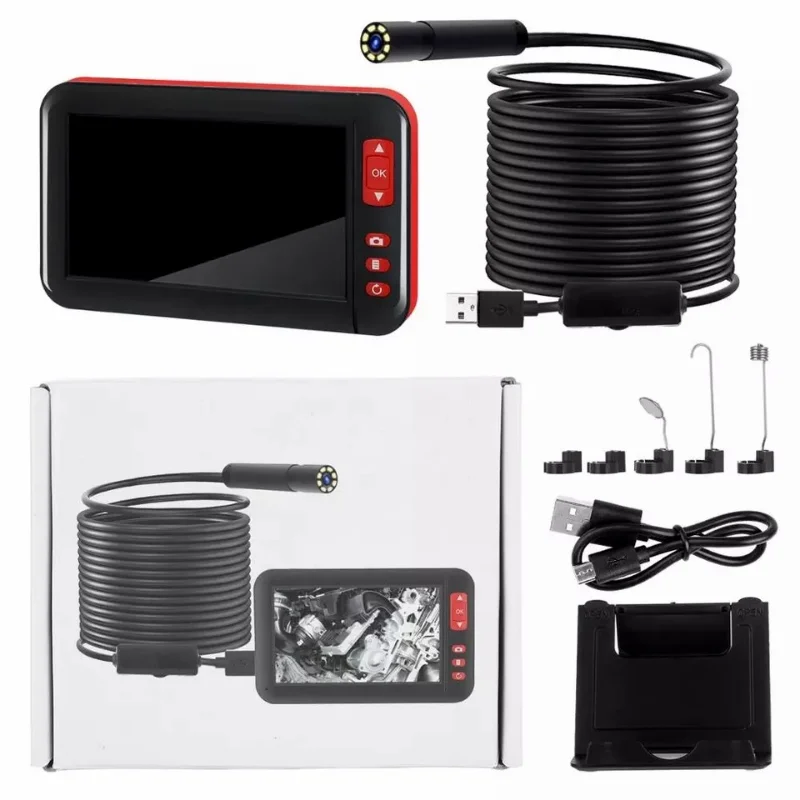 hd-1080p-handhold-43-inch-screen-display-endoscope-camera-8mm-len-soft-wire-industrial-pipeline-car-repair-inspection-borescope
