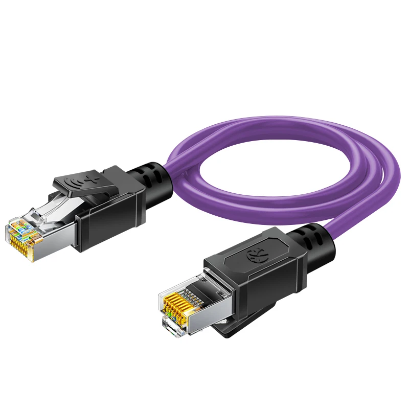 Enhanced Industrial Ethernet Cable - Short Cat6a SFTP, Nylon, 10Gbps Rated, Oil-Resistant for Railway and Factory Automation Applications