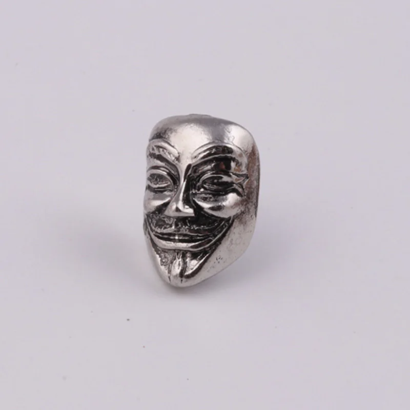 Retro v für Vendetta anonyme Maske Ohrringe für Männer Frauen Silber Farbe Punk Gothic Zink legierung Ohrringe Schmuck Unisex Zubehör – Detail 8