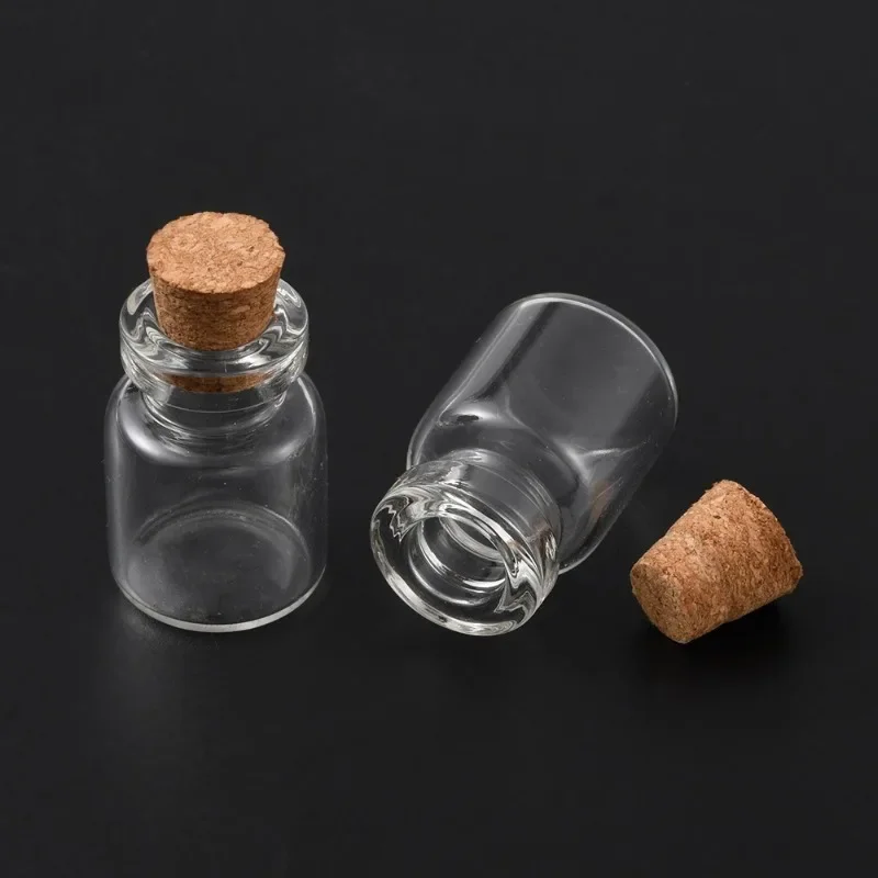 Transparent Mini Glass Bottles DIY Crafts Empty Message Wishing Bottle with Cork for Birthday Wedding Party Decor Gift Wholesale