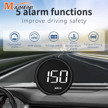HUD B1 OBD Speedometer Car Head Up Display Projector With 5 Alarm EOBD Auto Fuel Consumption Speedometer Water Temperature 1