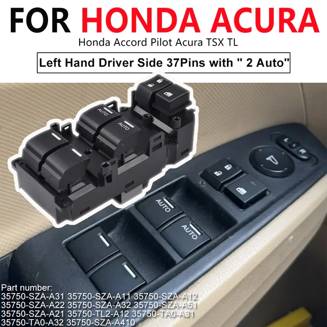 Power Window Switch - Front Left Driver Door For 1999-2002 Ford F150 F250 Trucks