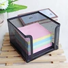 Black Mesh Paper Cube Mini Memo Note Pads Box Holder Storage Case Display Stand Dispenser for Home Office School Class 1