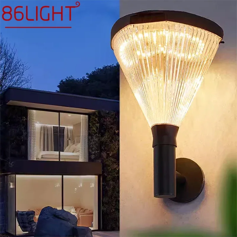 

86LIGHT Contemporary Solar Outdoor Wall Lamps Simplicity Waterproof Creative Balcony Hallway Courtyard Villa Gate Hotel