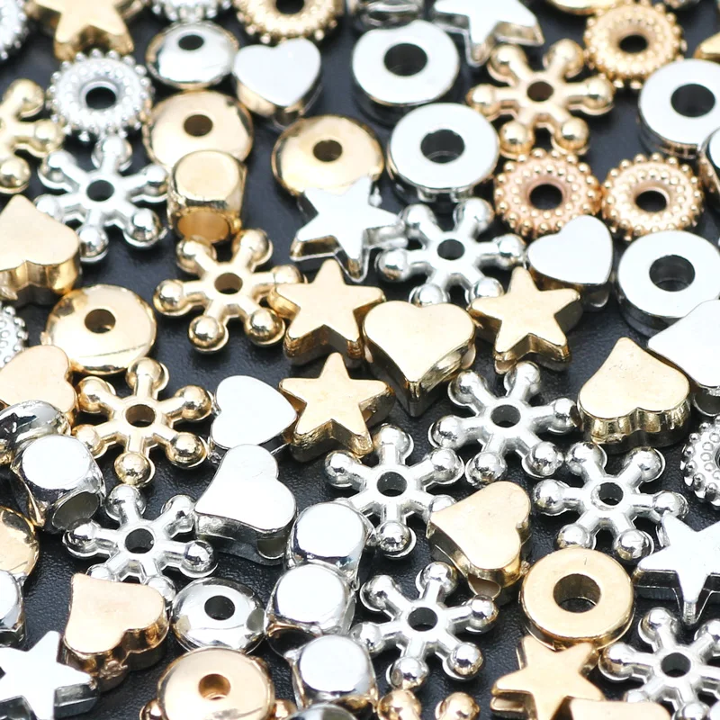 Versatile CCB Charm Spacer Beads - 100pcs Flat Round