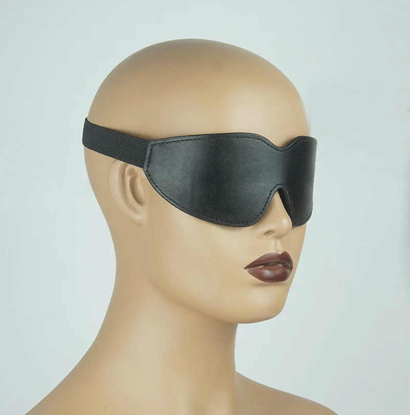 BDSM Leather Padded Blindfold Patch Eye Cover, Sleep Black-Out Mask Closure,Adult Sex Toys For Couples_voghion.com