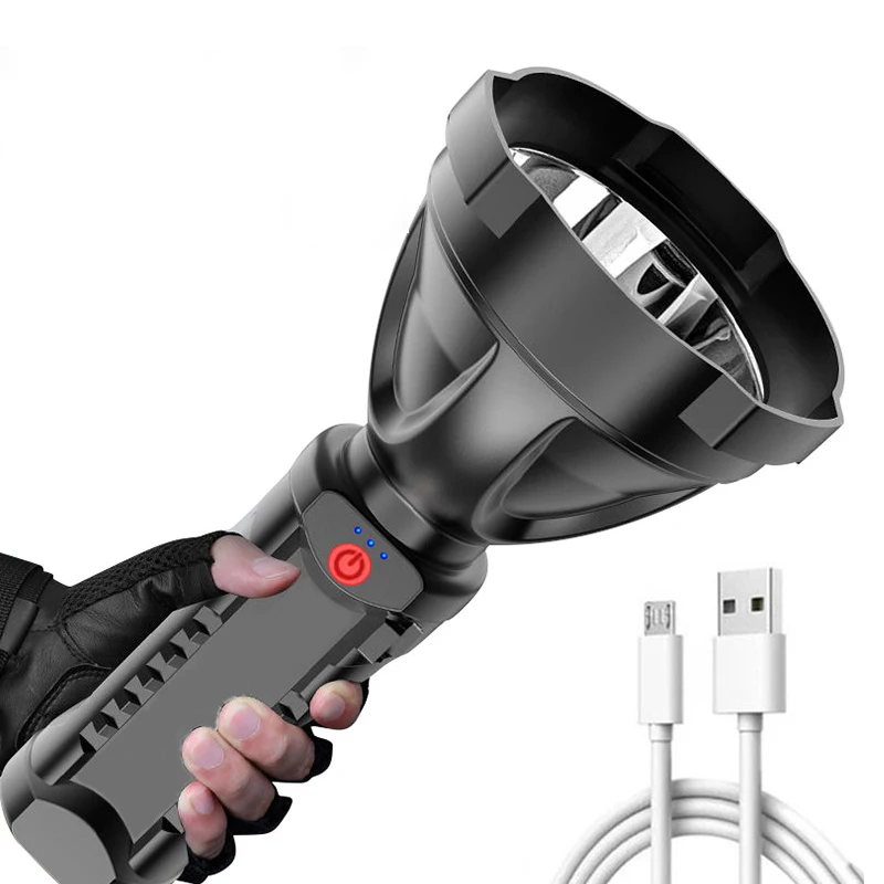 

Powerful Torch USB Rechargeable Outdoor Led Long-range Ultra-bright Portable Searchlight Strong Flashlight