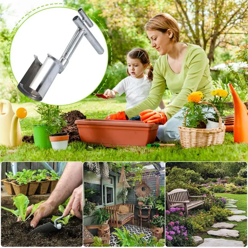 Garden Bucket Transplanter New Bulb Planter Tool for Digging Weeding Soil Sampling Transplanting Handheld Gardening Equipment