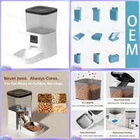 Automatic Cat Feeder with Smart Water Dispenser Stainless Steel Digital Pet Feeder Anti-Blocking Easy Clean for Cats Dogs 1
