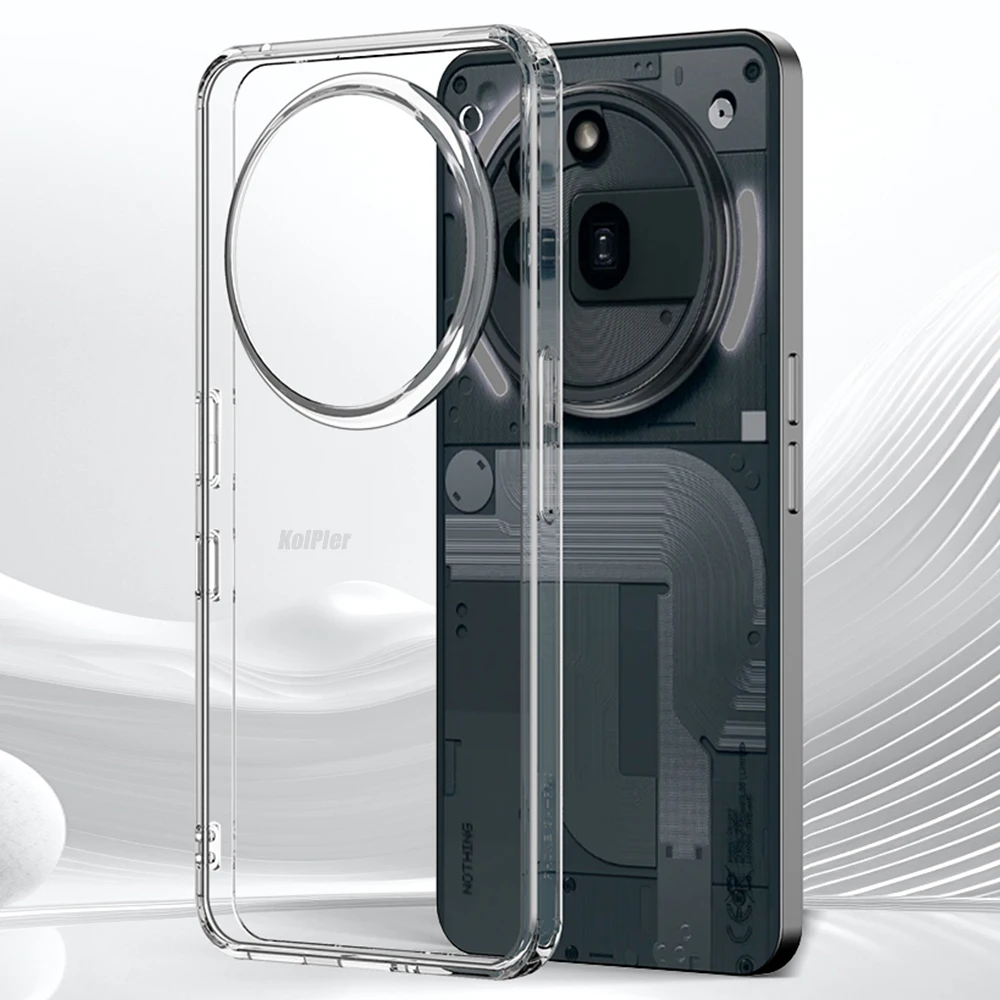 Minimalist Transparent Shockproof Phone Case - Soft Matte Silicone Frame