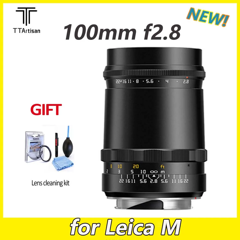 Ttartisan M100Mm F2.8 Bubble Bokeh Mf Obiettivo Per Fotocamera Full Frame Per Fotocamere Leica M-Mount Per Leica M-M M240 M3 M6 M7 M8