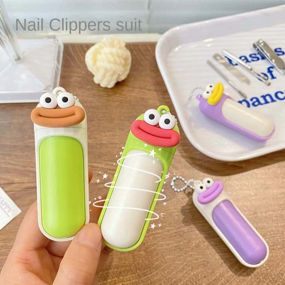 Manicure Tool Cute Nail Clipper Nail Cutting Pliers Chain Pendant Mini Nail File Nail Care Stainless Steel Cartoon Nail Sanding 2