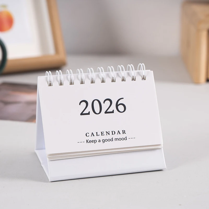 2026 Mini Desk Calendar Desktop Notepad Ornament Cute Simple Calendar,Christmas New Year Gift, Daily Planner Table Calendar