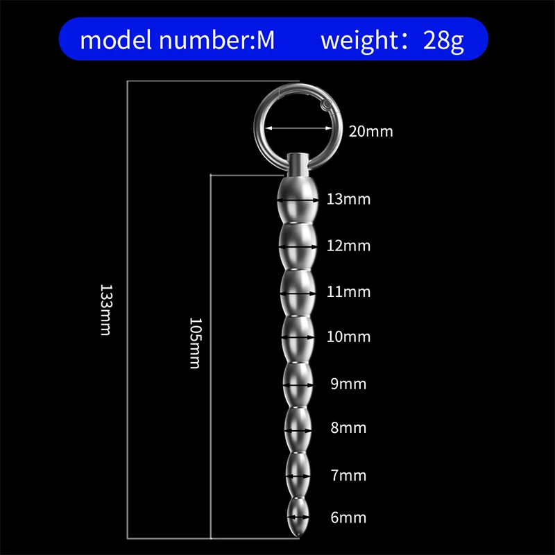 Metal Horse Eye Stick Penis Plug Urethra Beads Urethral Stimulator Sounding Urethral Masturbation Climax Sex Toys for Men urethral dilator silicone urethral dilator