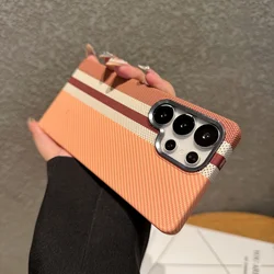 Luxury Carbon Fiber Texture Phone Case with Wireless Charging and Alloy Lens Bumper - Galaxy S23 Ultra (F10)